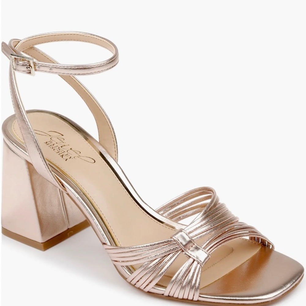 Jewel Badgley Mischka Metallic Sandals